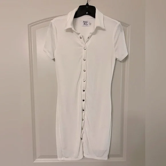 Princess Polly | Dresses | Button Down Bodycon Tshirt Dress | Poshmark